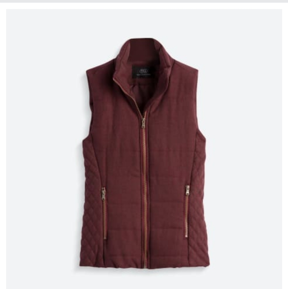 Lemon Tart Skyros Quilted Wool Vest M